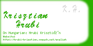 krisztian hrubi business card